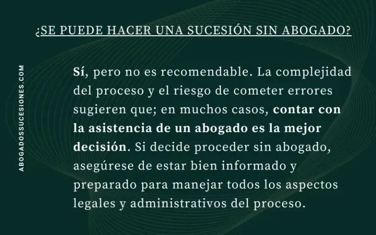 Hacer sucesión sin abogado